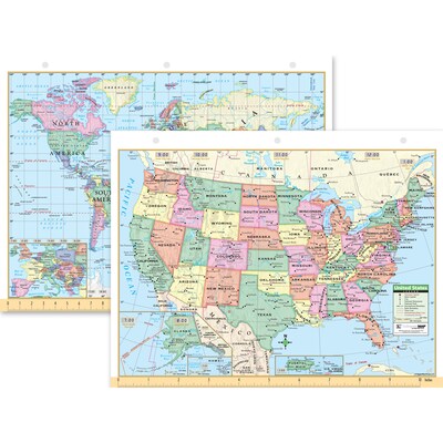 Kappa Map Group U.S. & World Notebook Map, 8.5" x 11" (UNI15024)