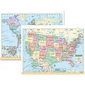 Kappa Map Group U.S. & World Notebook Map, 8.5 x 11 (UNI15024)