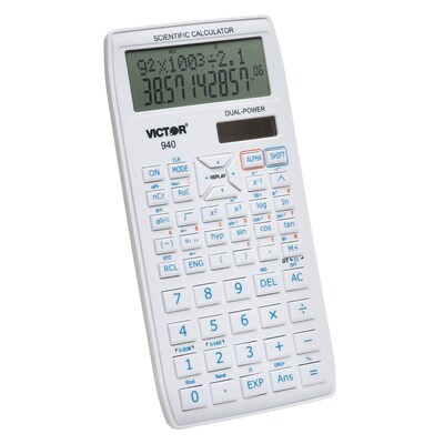 Victor Technology Scientific Calculator with 2 Line Display, VCT940, 10 digit