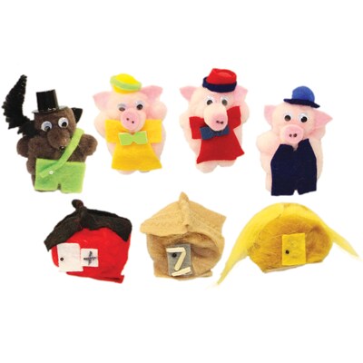 5-Character Mitt Set, Three Little Pigs (7 pcs)