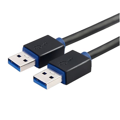 Insten 6 Premium Quality 6ft USB 3.0 A Male to A Male Cable Cord Lead Black Blue