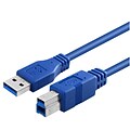 Insten® 10 Type A Male to Type B Male USB 3.0 Printer Cable, Blue