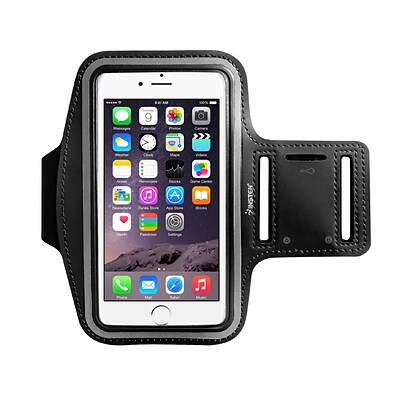 Insten Black Sports Armband Gym Running Case Phone Holder For Smartphone Universal (with key Storage)