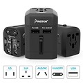 Insten Universal All-In-One Worldwide Travel Adapter Plug Kit AC Wall Socket Power Charger with 2.5A Dual USB Charging Ports