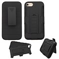 Insten Dual Layer Heavy Duty Hard Hybrid Holster Case with Belt Clip For Apple iPhone 7/ 8, Black