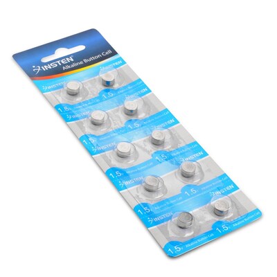 Insten® 244055 1.5 V AG5 Button Cell Misc Li-ion Battery For Calculator/Watch; 10/Pack
