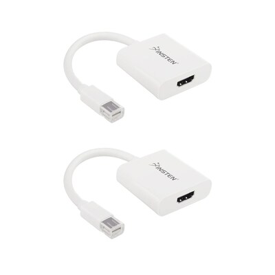 Insten 2-Pack Mini DisplayPort DP-Male To HDMI-Female Adapter for MacBook Pro