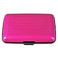 Insten Aluminum Business Card Case With Snap Closure, Pink