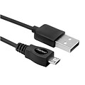 Insten® 6 Micro USB A/B 2-in-1 Cable, Black