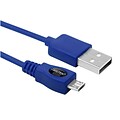 Insten® 10 Micro USB 2.0 A/B 2-in-1 Cable, Blue