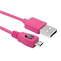 Insten® 10 Micro USB 2.0 A/B 2-in-1 Cable, Hot Pink