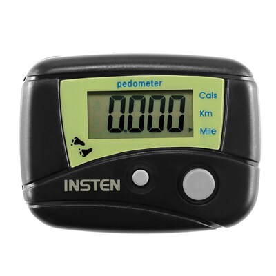 Insten® Mini Digital LCD Pedometer, Black