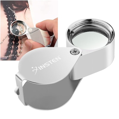 Insten 30X 21mm Magnifying Magnifier Glass Foldable Eye Loupe for Jeweler (with Box)