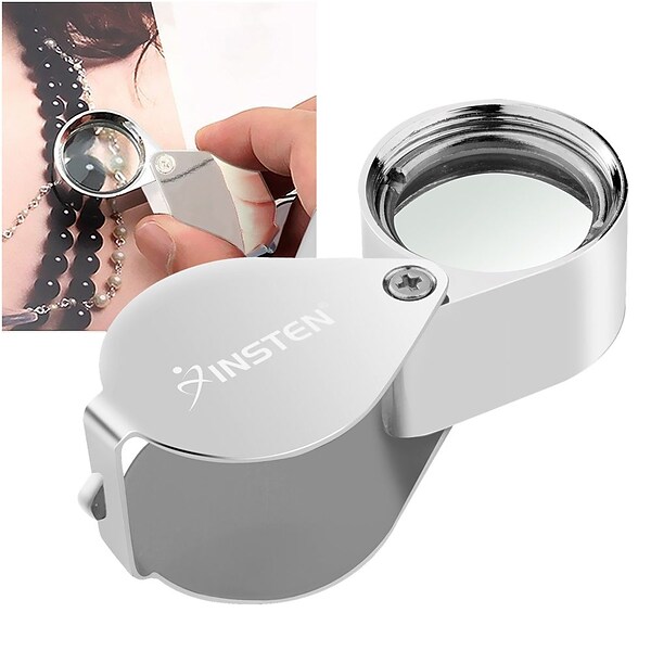 Insten 30X 21mm Magnifying Magnifier Glass Foldable Eye Loupe for Jeweler (with Box)