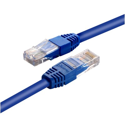 Insten 50 Cat-5E Ethernet LAN Networking Patch Cable RJ45 Blue 50
