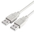 Insten® 10 Type A to Type A Male/Male USB 2.0 Cable, White/Beige