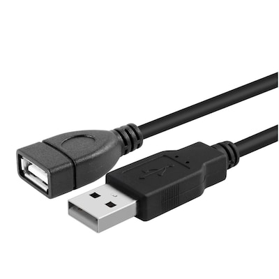 Insten® 15 USB 2.0 Type A to A Male/Female Extension Cable, Black
