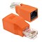 Insten® RJ45 Male/Female Crossover Adapter, Orange