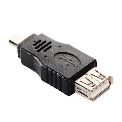 Insten® USB 2.0 A to Micro B Female/Male Adapter, Black