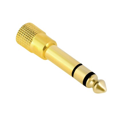 Insten® 1/4 Audio to 1/8 Audio Male/Female Gold Plated Adapter