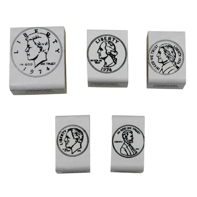 Center Enterprises Coin Heads Rubber Stamp Set, 5 ct. (CE-103)