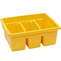 Copernicus Educational Products 15.75H x 12.5W Large Divided Plastic Tubs, Yellow (CEPCC4069Y)