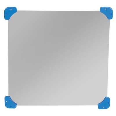 Childrens Factory® Mirror With Mirror Corners And Side Safes, 24" Square