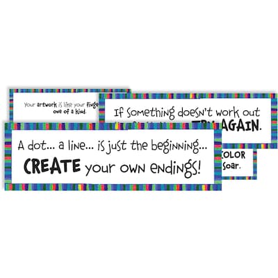 Crystal Productions Art Motivation Display Card, Grade Preschool - 9