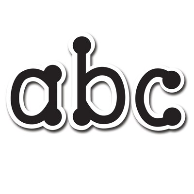Black Dot-To-Dot Lowercase Letters