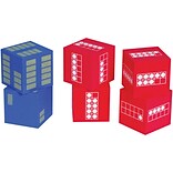 Learning Advantage Ten Frame Foam Dice, 4 red and 2 blue, Ages 6-10 (CTU7297)