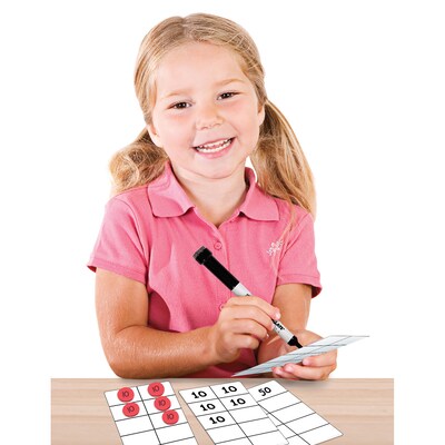 Essential Learning Products® Write On Wipe Off Ten Frame Cards, 4.75" x 7 .75", 30 Cards (ELP626645)