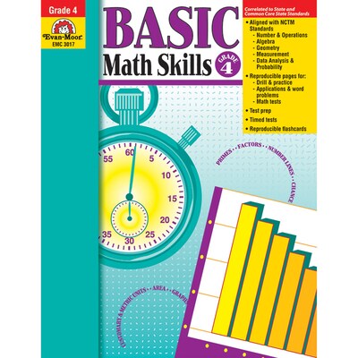Basic Math Skills Book, Grades 4 (EMC3017)