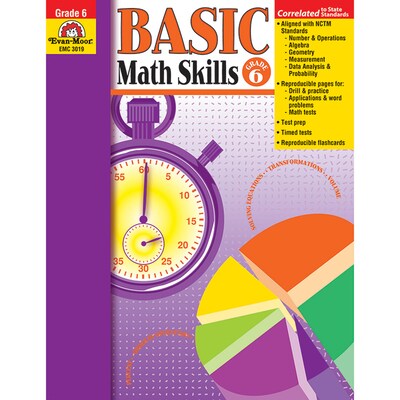 Basic Math Skills Book, Grades 6 (EMC3019)
