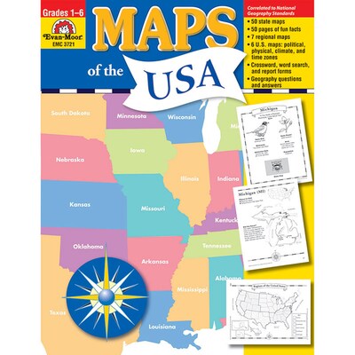 Evan-Moor® Maps of the U.S.A. Set