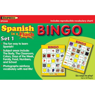 Spanish in a Flash™ Bingo, Set 1