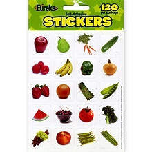 Eureka Fruits & Vegetables Theme Stickers, 120 ct. (EU-655033)