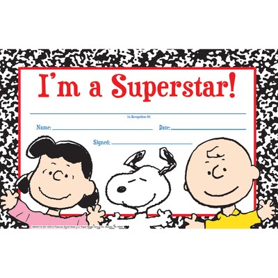 Eureka Peanuts Super Star Recognition Awards, 36 ct. (EU-844011)
