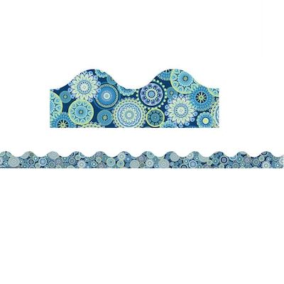 Eureka EU-845275, Blue Harmony - Mandala Scalloped Deco Trim? | Quill