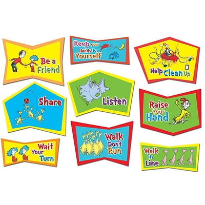 Eureka Dr. Seuss Classroom Rules Bulletin Board Set, 9 pieces (EU-847131)