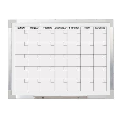 Flipside Calendar Board 18 x 24, Magnetic Dry Erase, Framed (FLP17302)