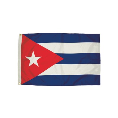 Flagzone Cuba Flag with Heading and Grommets, 3 x 5, Each