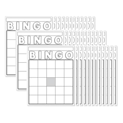 Blank Bingo Cards, White