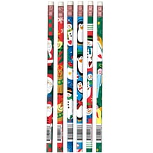 J.R. Moon Christmas Assortment Motivational Pencil, Pack of 12 (JRM2138B)