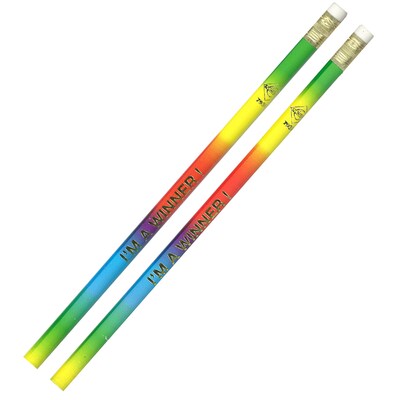 J.R. Moon Im A Winner! Motivational Pencil, Pack of 12 (JRM7936B)