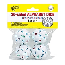 Koplow Games Dice, Alphabet Dice, 4 Colors