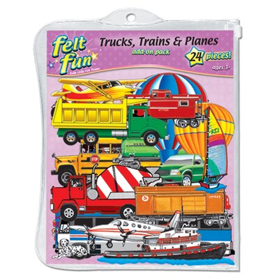 Trucks, Trains & Planes Flannelboard Add-On Set Pre-Cut