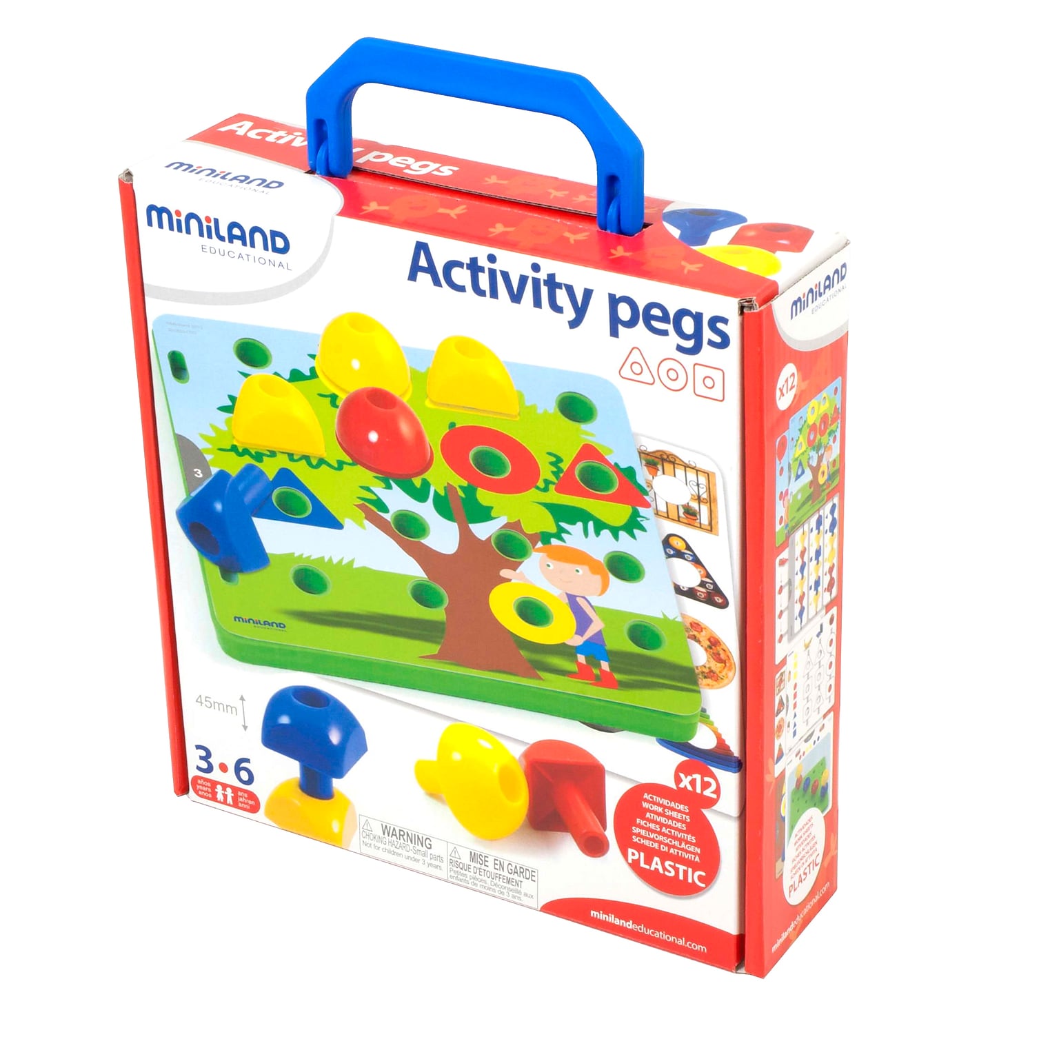 Miniland Educational Activity Pegs, 18 Piece