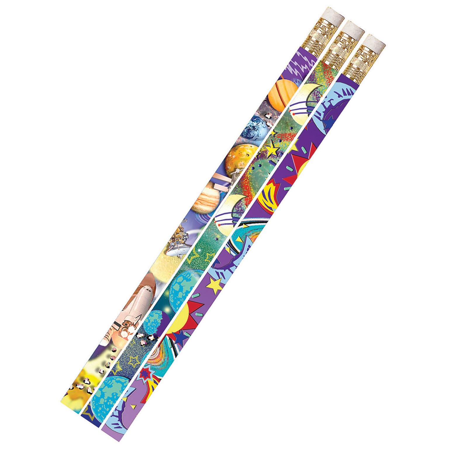 Musgrave Galaxy Galore Motivational Pencils, Pack of 12 (MUS1495D)