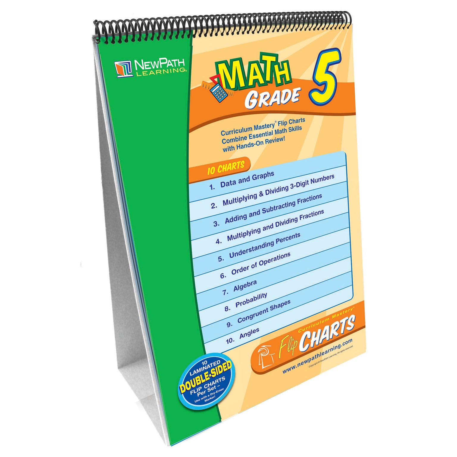 New Path Learning® Math Curriculum Mastery® Flip Chart Set, Math, Grades 5