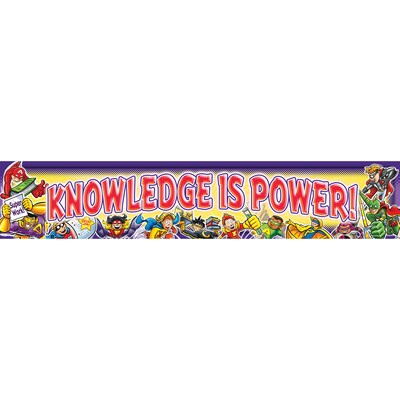 Knowledge is Power! Superheroes Banner